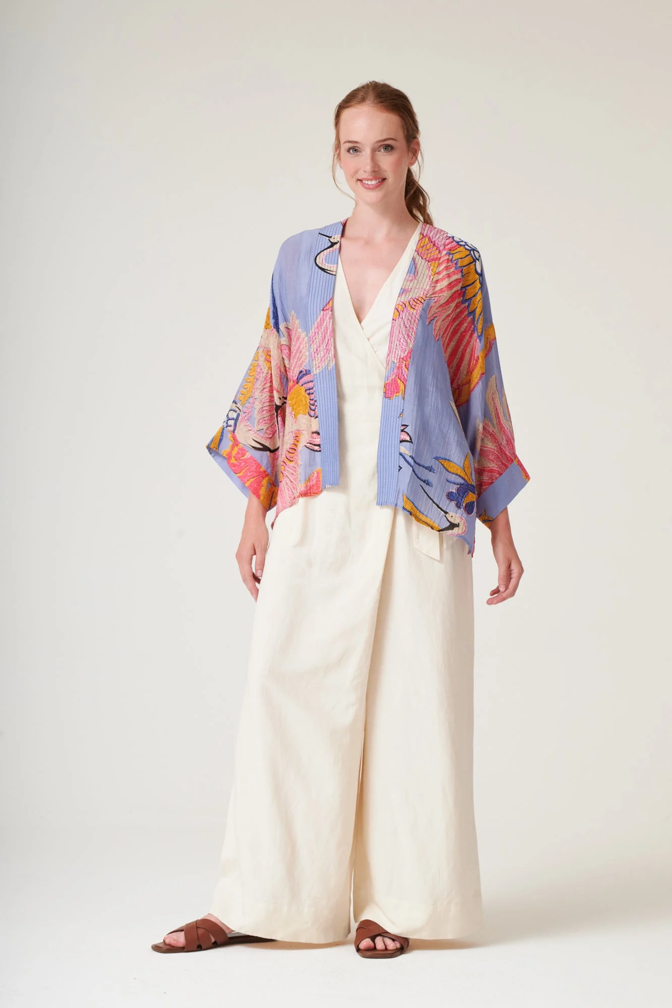 Crane Periwinkle Kimono - Image 4