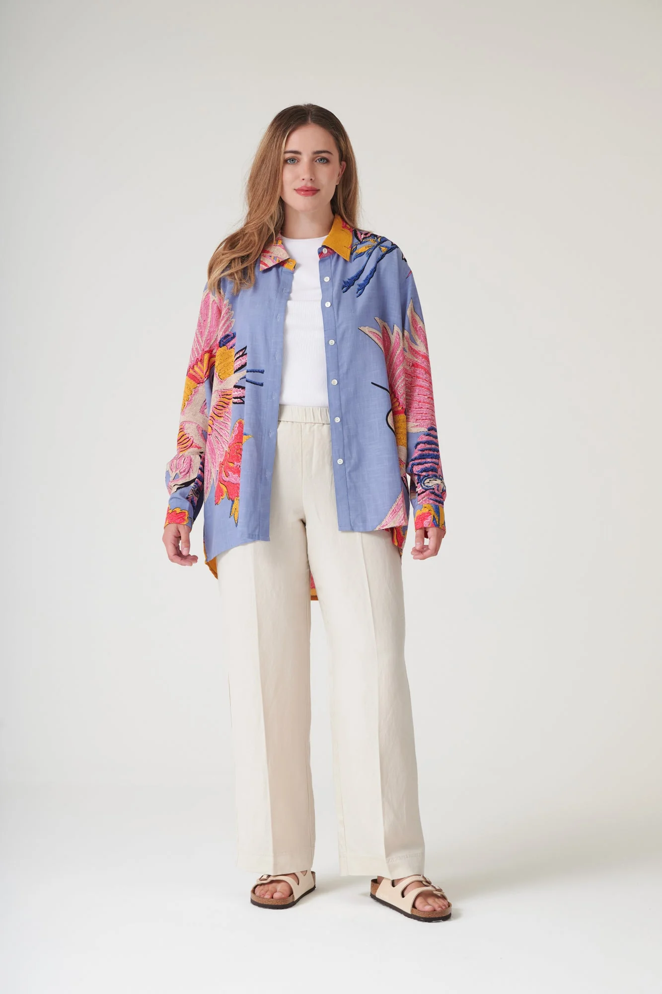 Crane Periwinkle Oversized Shirt - Image 4
