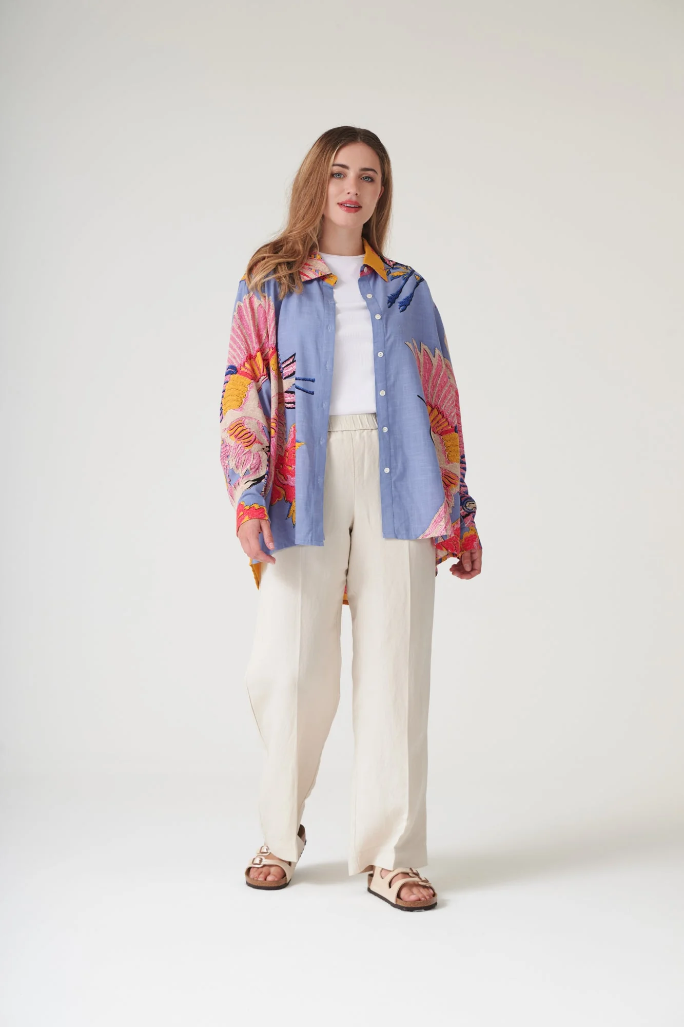 Crane Periwinkle Oversized Shirt - Image 5