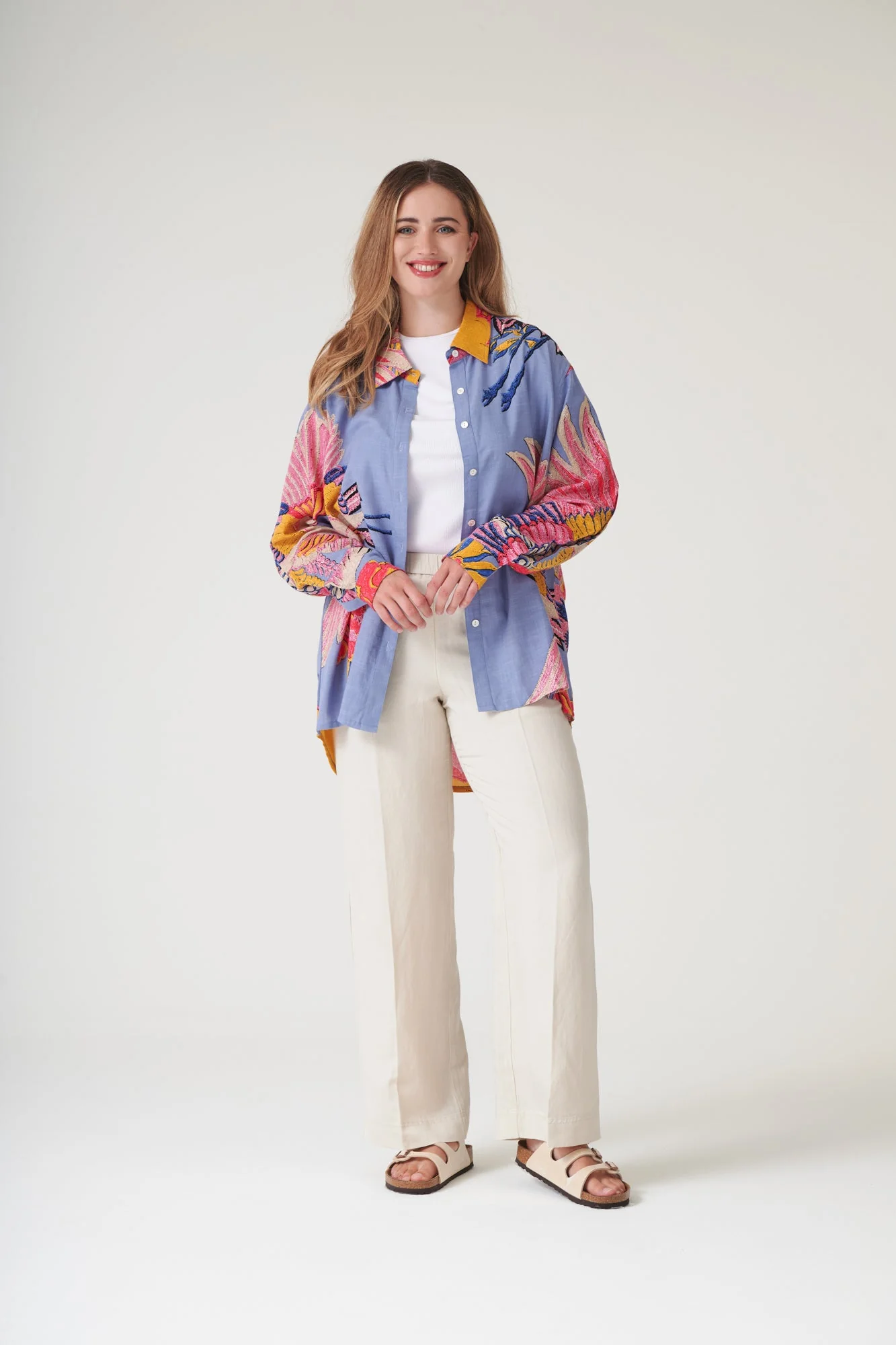 Crane Periwinkle Oversized Shirt - Image 6