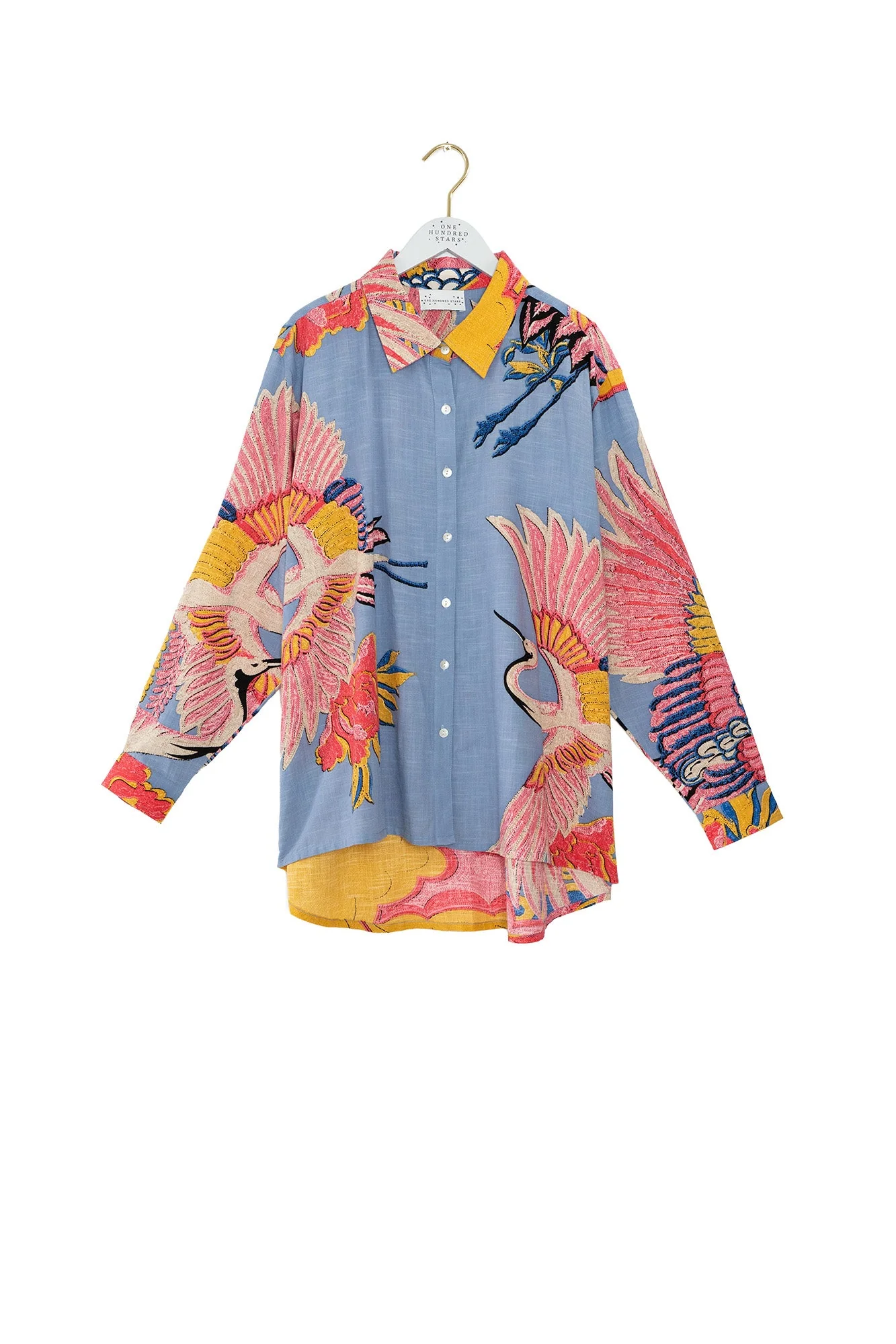 Crane Periwinkle Oversized Shirt - Image 8