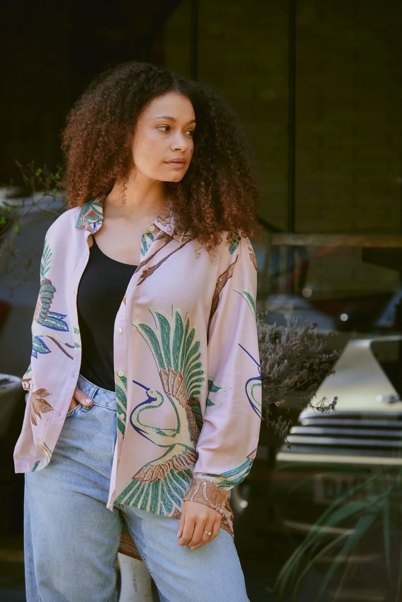 Crane Plaster Pink Oversized Shirt - Image 4