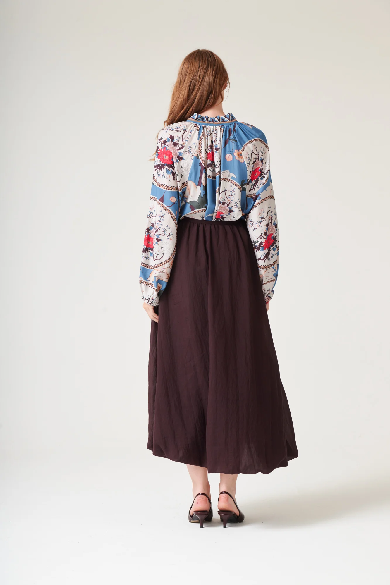 Magnolia Plates Blue PussyBow Blouse - Image 4