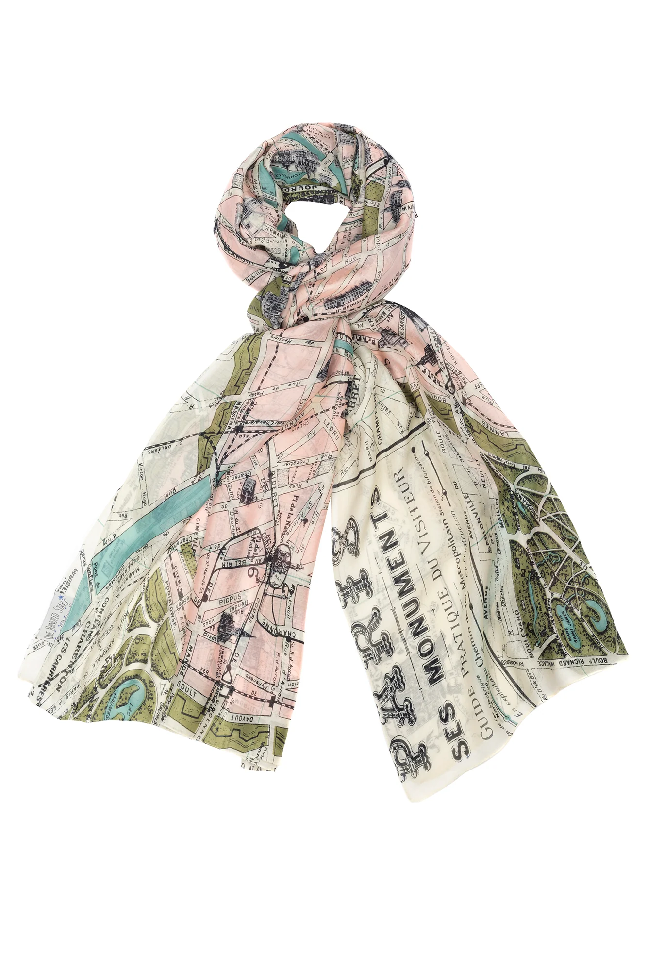 Paris Map Scarf - Image 6