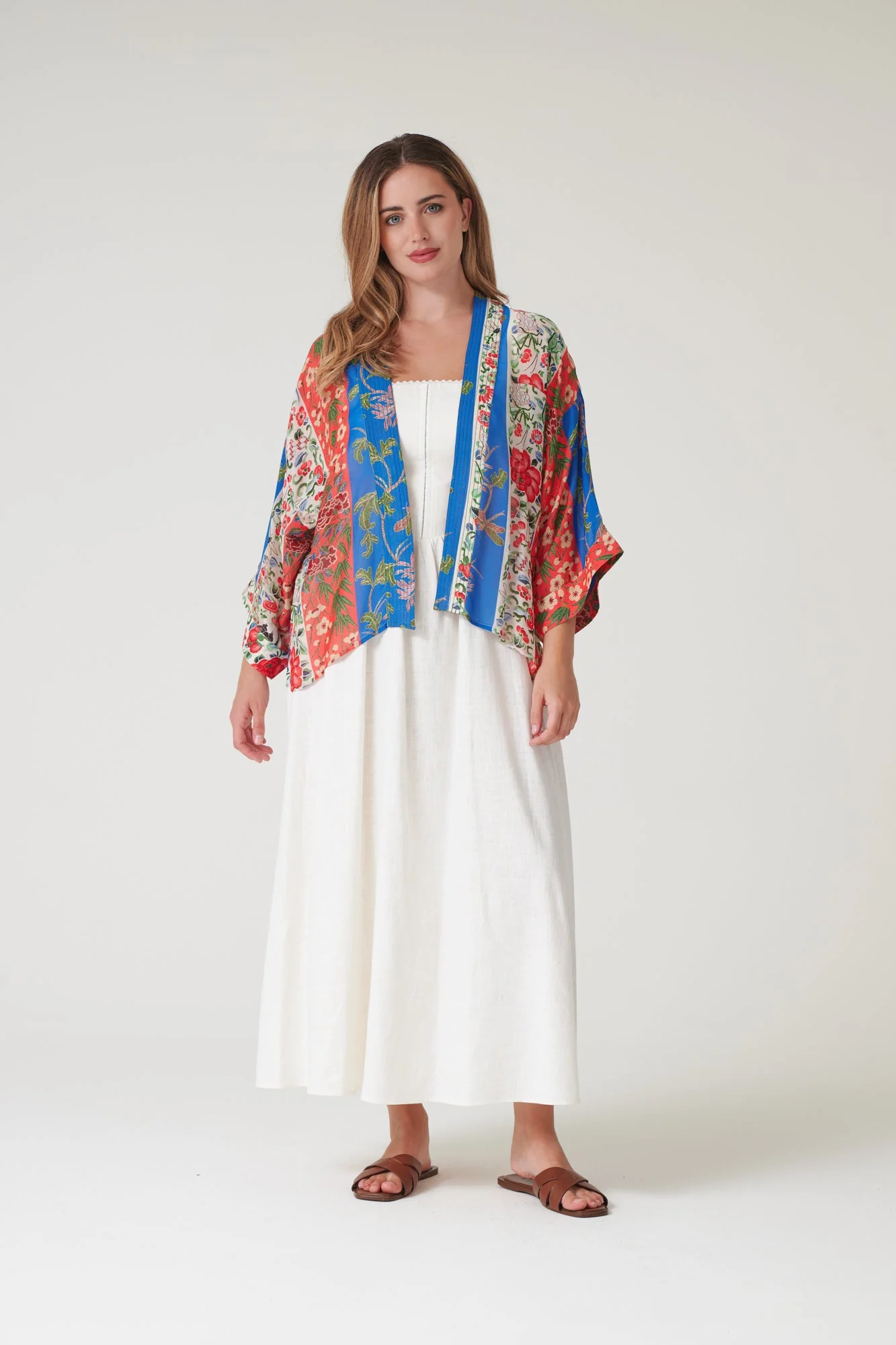 Ribbons Cobalt Kimono - Image 5