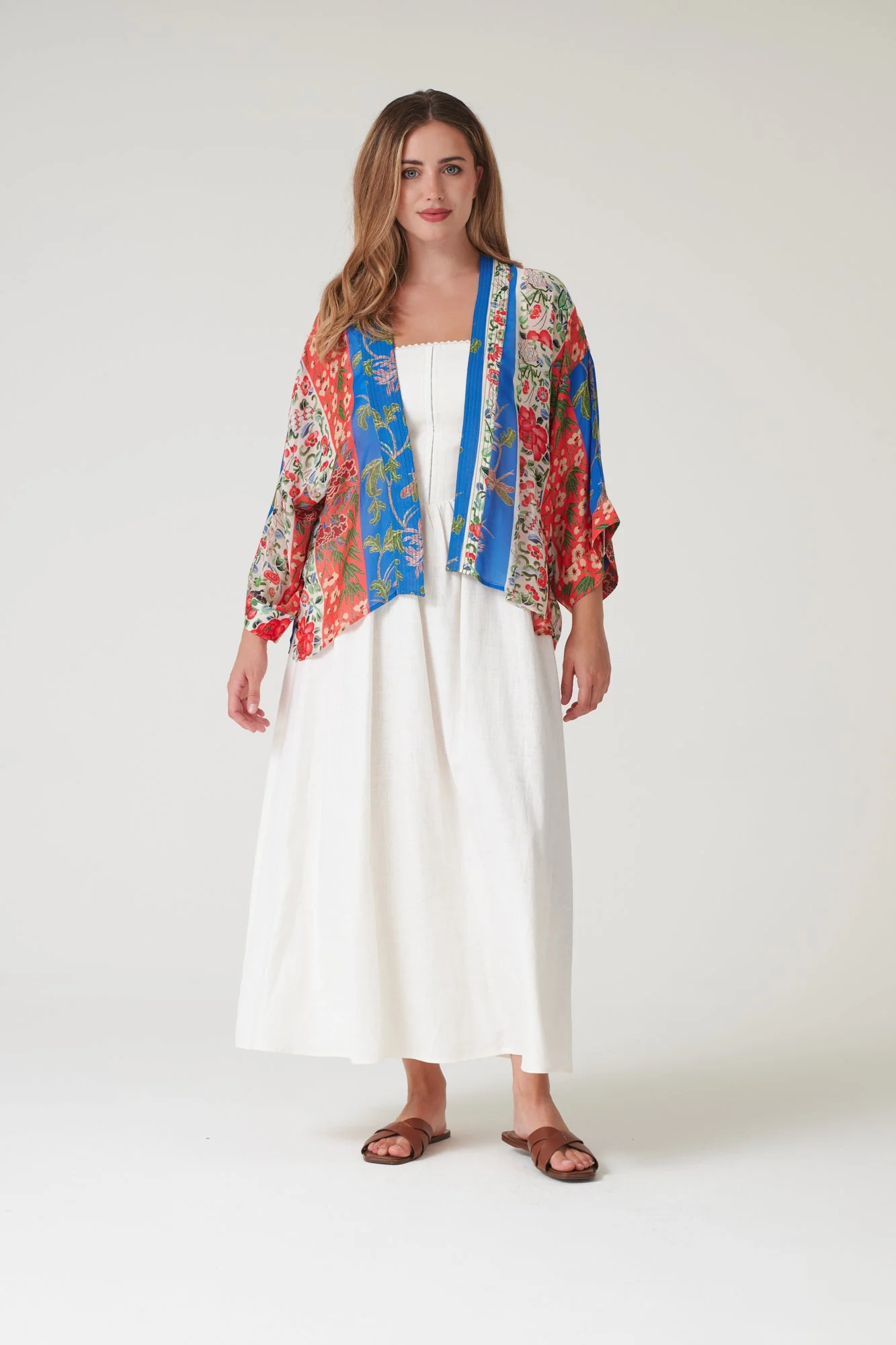 Ribbons Cobalt Kimono - Image 6