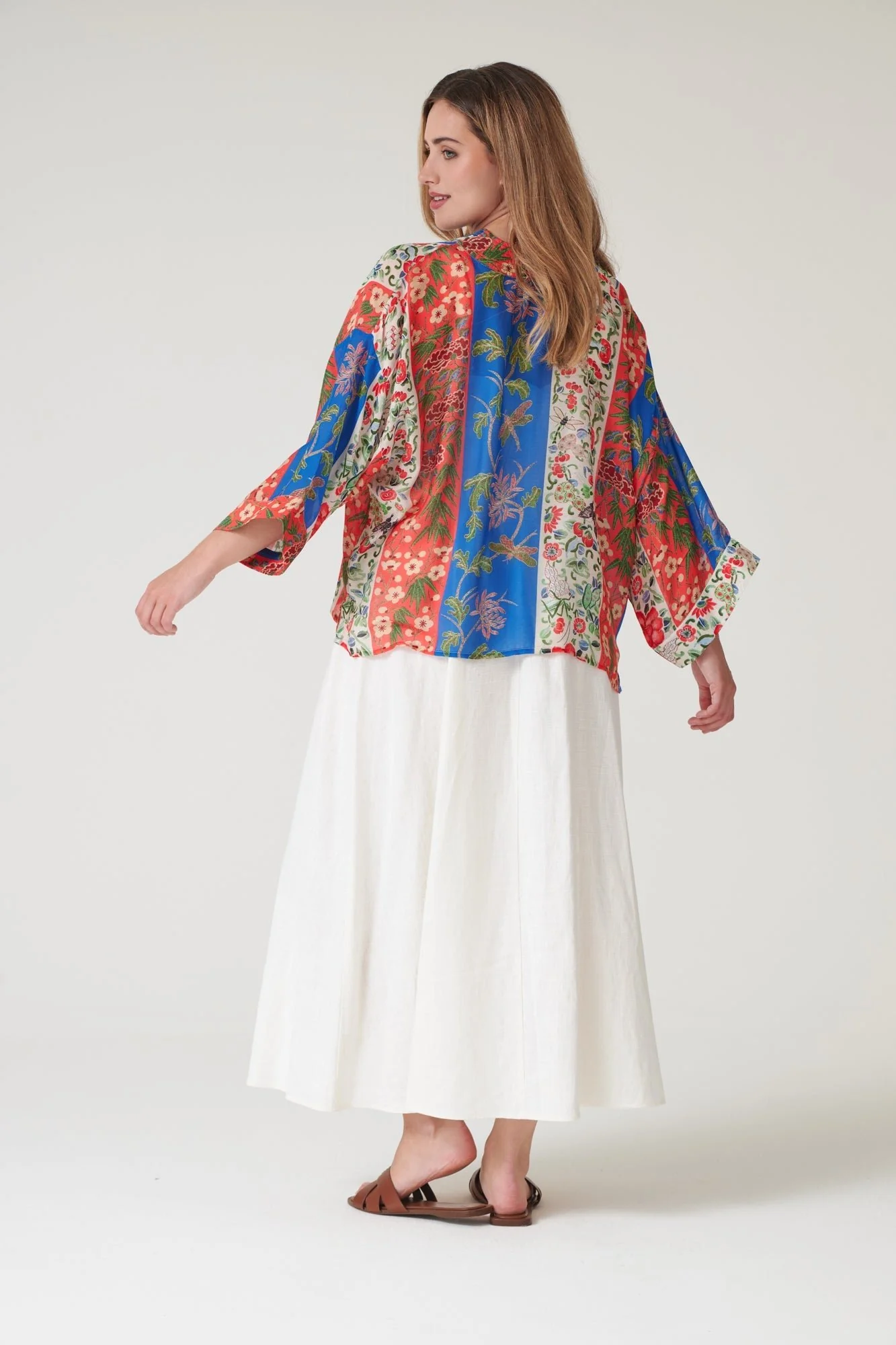 Ribbons Cobalt Kimono - Image 9