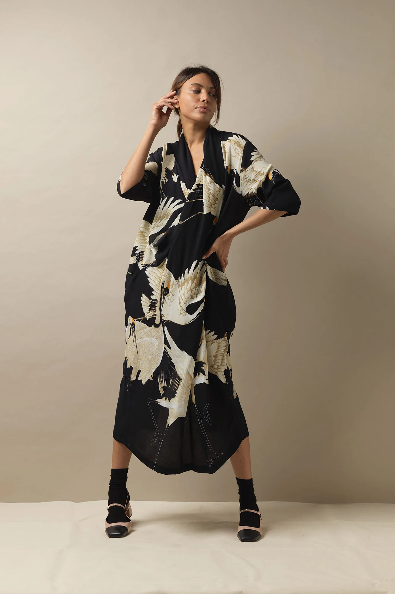 Stork Black Rachel Dress - Image 3