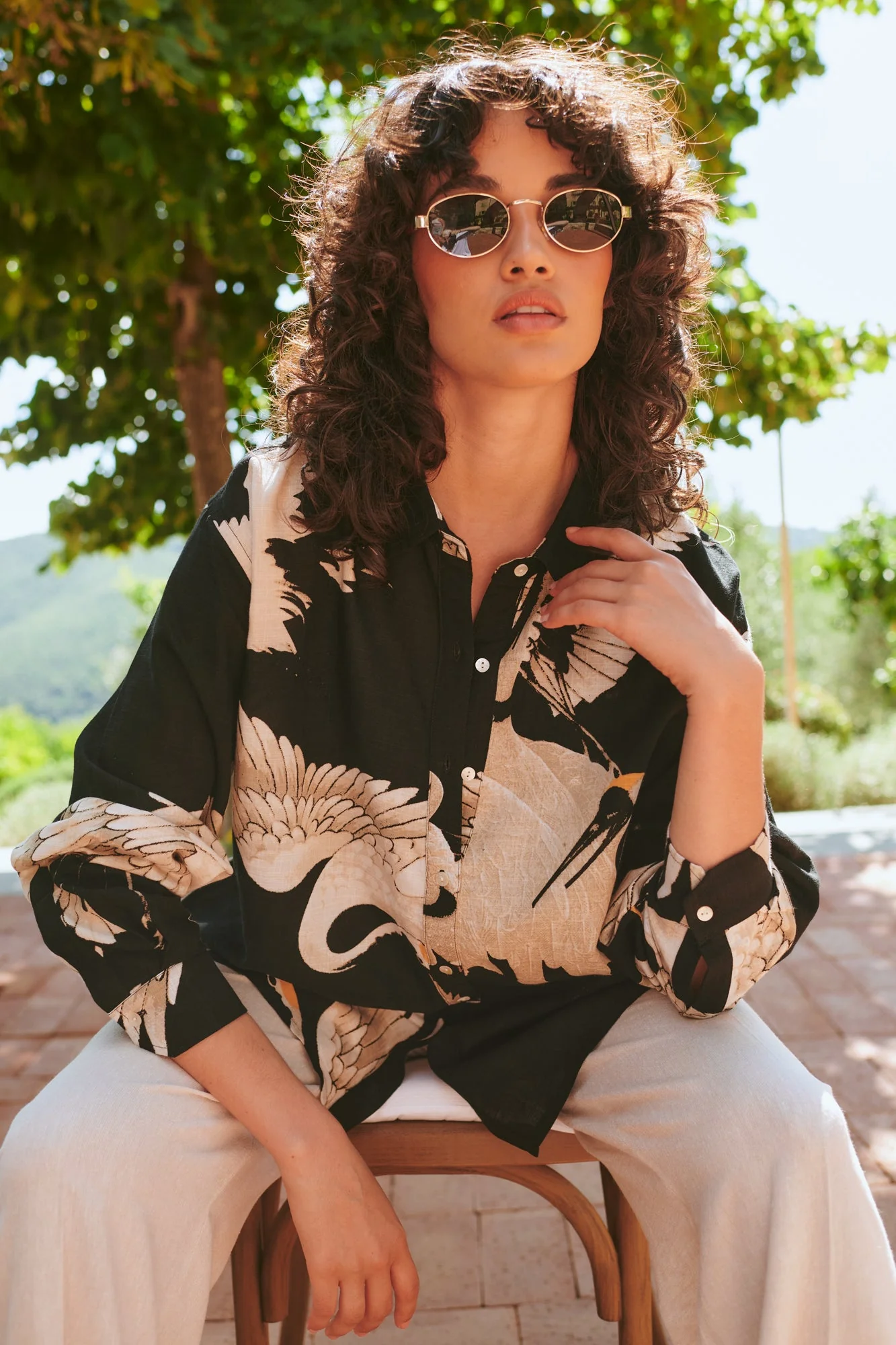 Stork Black Oversized Shirt - Image 4