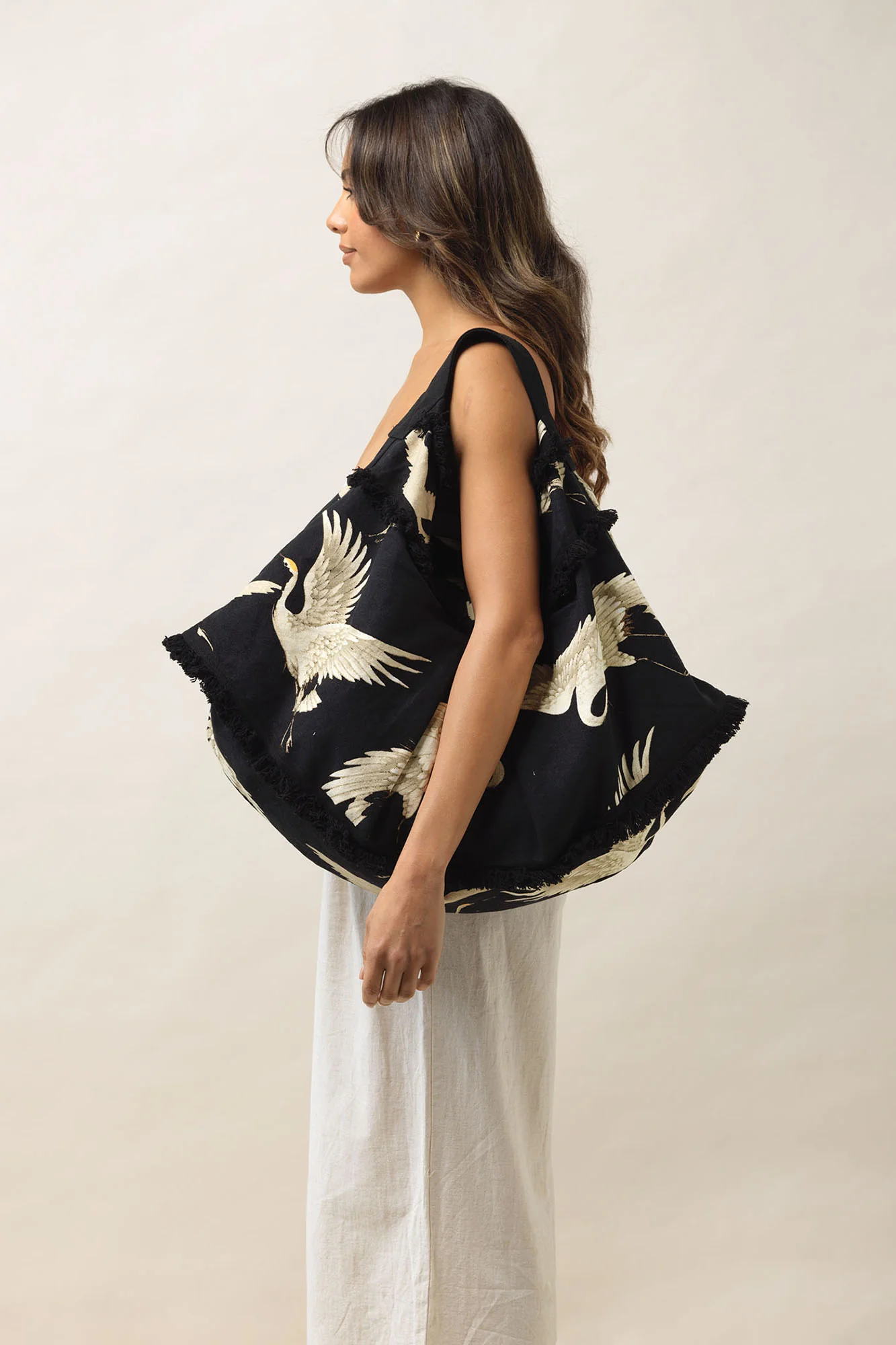 Stork Black Slouch Bag - Image 3