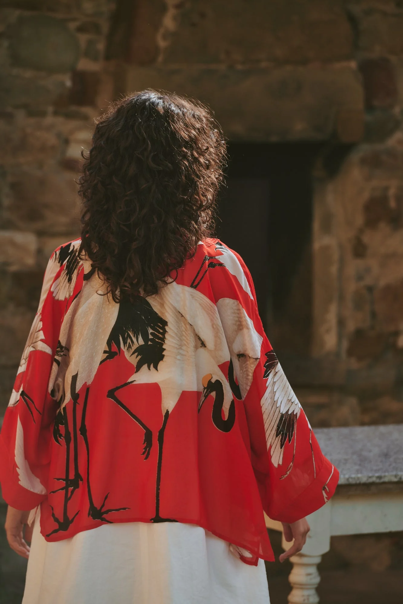 Stork Scarlet Kimono - Image 3