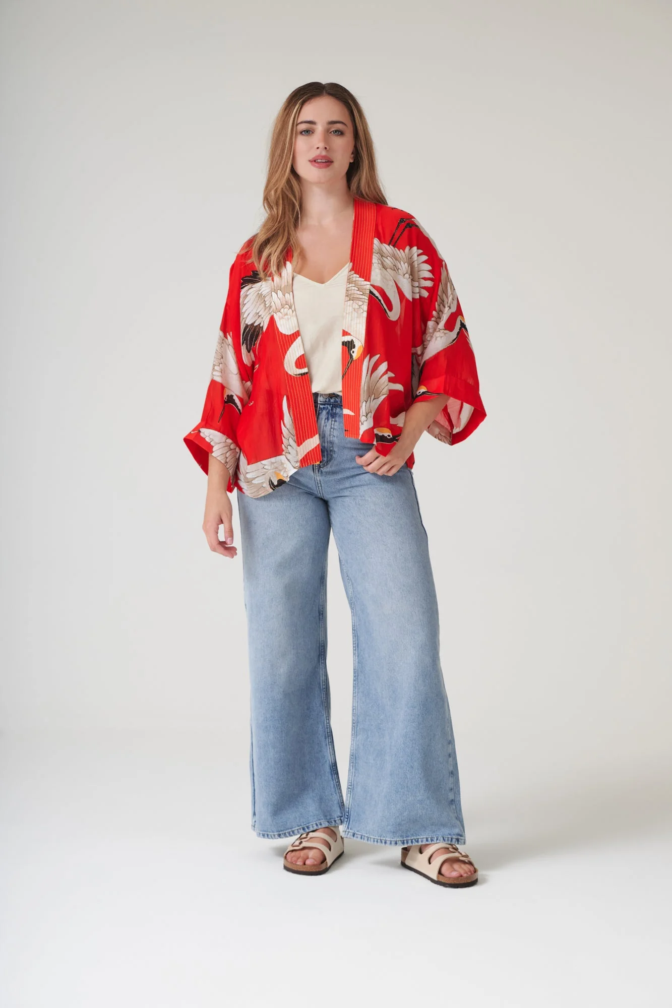 Stork Scarlet Kimono - Image 7