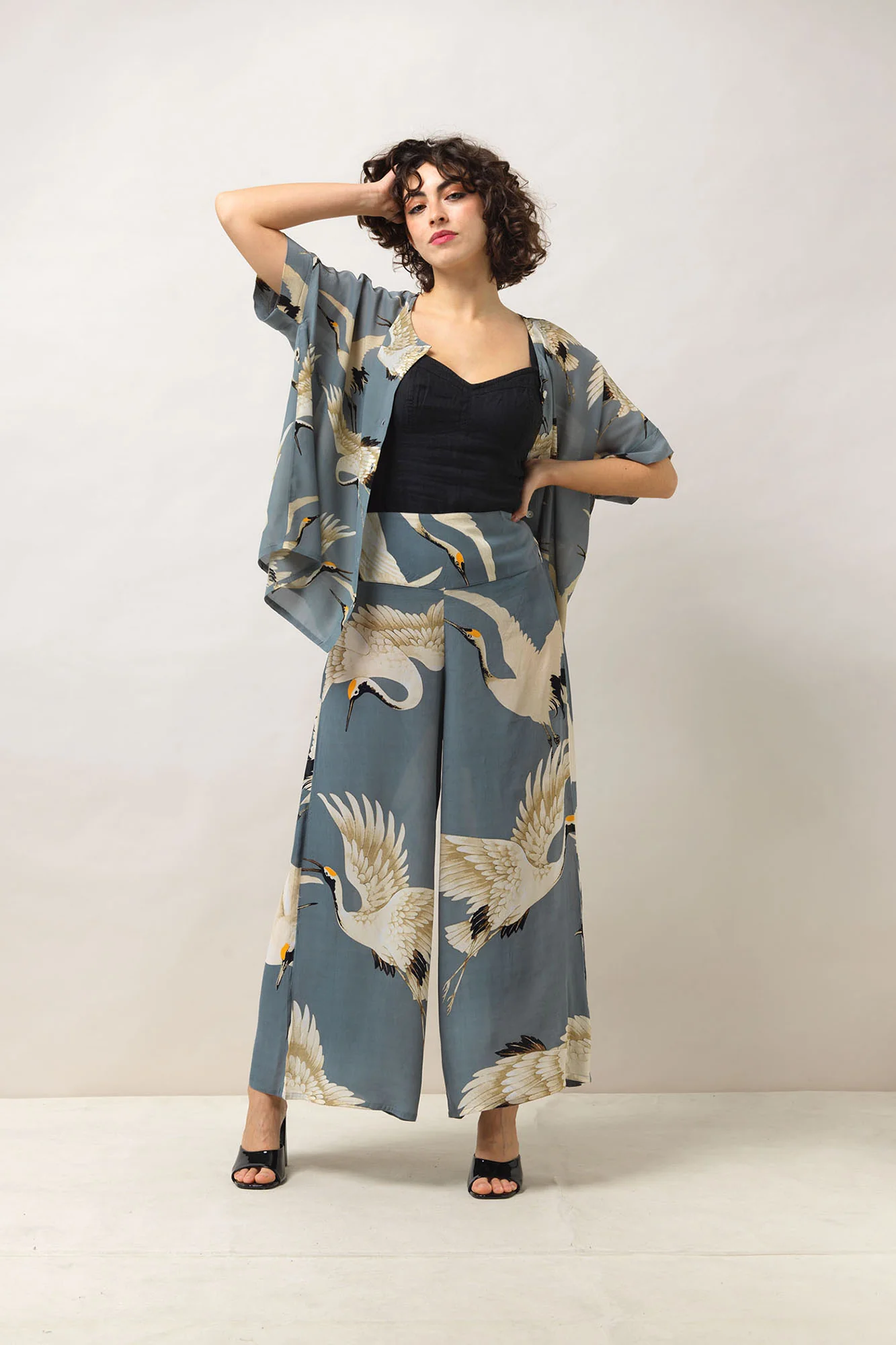 Stork Slate Tea Blouse - Image 3